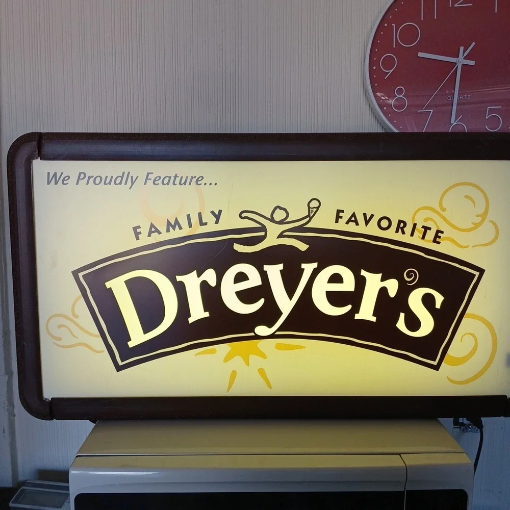 Ice Cream Advertisement Dreyer's LED Display lighted sign lightbox Wall Hang